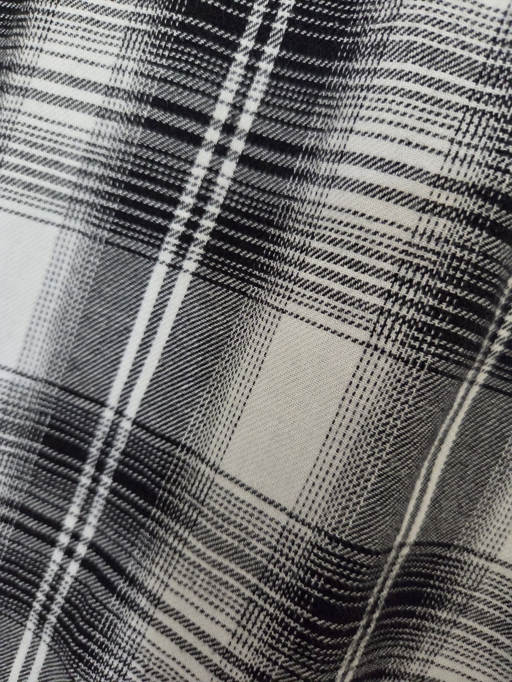 Volcom Black & White Plaid Button-Up Flannel - Picture 5 of 7